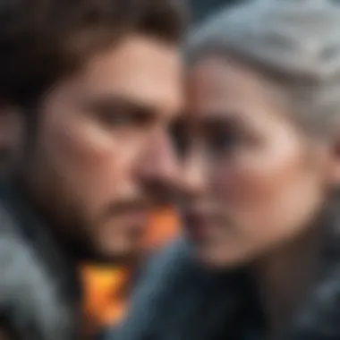 The Complexity of Character Relationships Illustration of key characters in 'Fire and Ice,' showcasing their complex relationships and moral dilemmas.