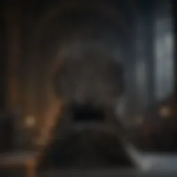 The Iron Throne symbolizing power struggles in Westeros