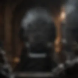 The Iron Throne surrounded by chaos