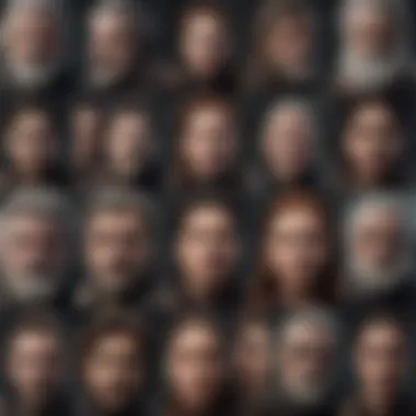 Character Evolution A collage of key characters representing their evolution throughout the series