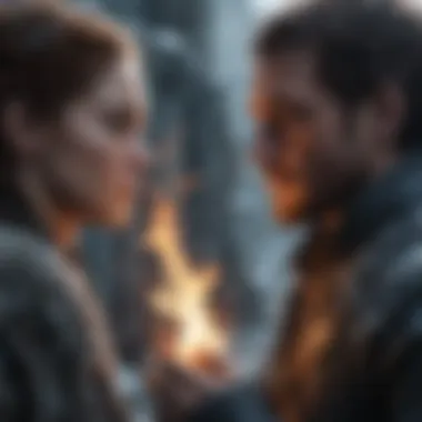 Character Interactions and Their Symbolism Character Interactions Reflecting Fire and Ice