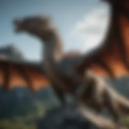 A majestic dragon soaring over the landscapes of Westeros