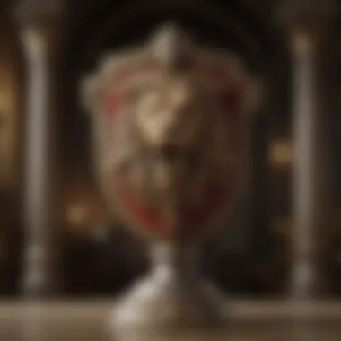 House Lannister: Power and Wealth The Lannister lion emblem standing proud