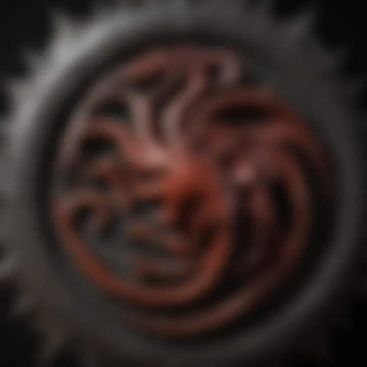 The Targaryen three-headed dragon symbol