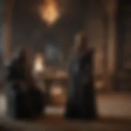 A captivating scene from Game of Thrones showcasing the tension of a pivotal moment.