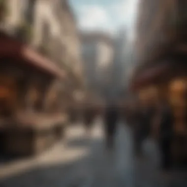 King's Landing: Heart of Commerce A vibrant depiction of a bustling market scene in King's Landing