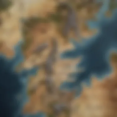 Map of the Kingdoms of Westeros A detailed map of Westeros highlighting the major kingdoms
