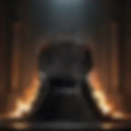 A visual representation of the Iron Throne, symbolizing power struggle