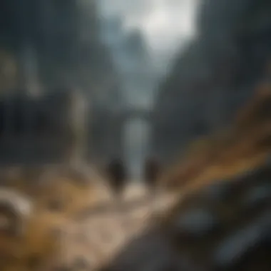 Visual comparison of world-building techniques in Corliss's work and Game of Thrones