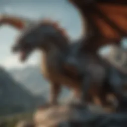 A majestic dragon soaring over Westeros, symbolizing power and dominance