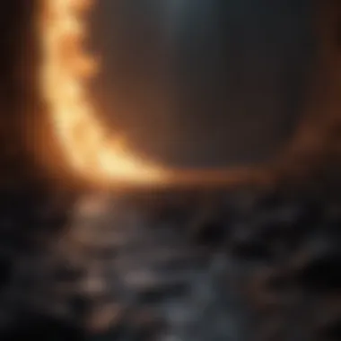The Enigma of Shadow Fire A visual representation of shadow fire engulfing a dark landscape.