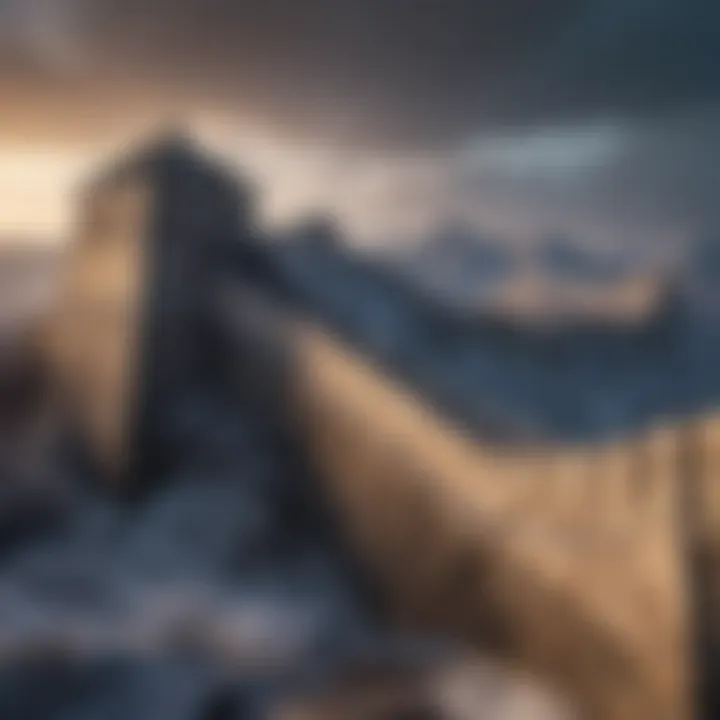 The Wall towering over the icy terrain, symbolizing strength and protection