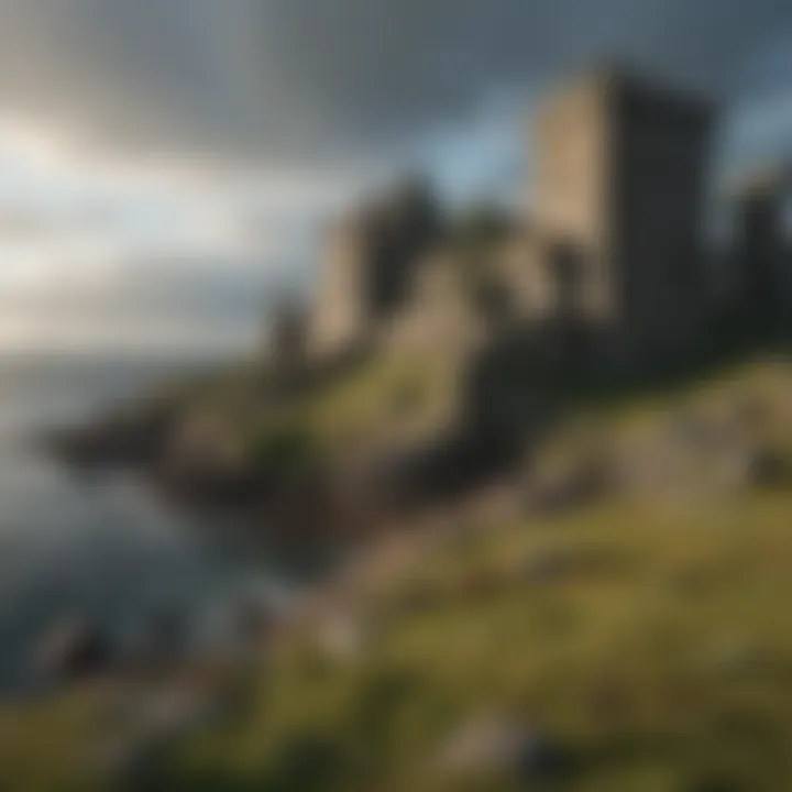 An ancient castle ruins on the North Isles, reflecting the historical significance of the region.