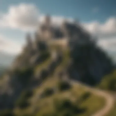 Majestic Castles and Countryside A breathtaking landscape inspired by the Game of Thrones world, showcasing majestic castles and sprawling countryside.