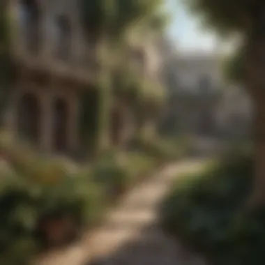 Vibrant and Immersive Game Environments A vibrant and immersive game environment filled with details that reflect the rich lore of the Game of Thrones series.
