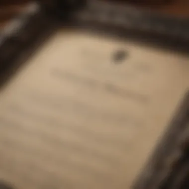 A close-up of a signed Game of Thrones script with a decorative frame.