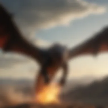 Drogon: Freedom and Fury Drogon soaring through the skies, representing strength and freedom