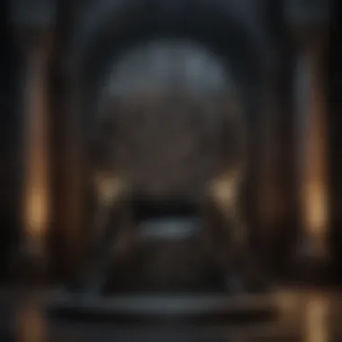 The Iron Throne: Symbol of Power An artistic representation of the Iron Throne symbolizing the struggle for power