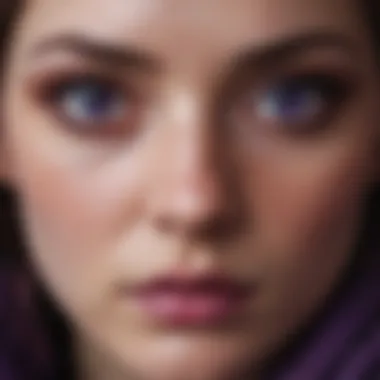 Symbolism of Violet Eyes in Literature An artistic representation showcasing the symbolism of violet eyes in literature.