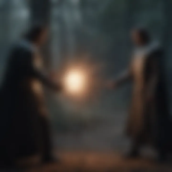 A duel between two practitioners of black magic