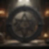 A mystical representation of black magic symbols
