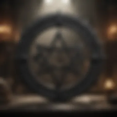 A mystical representation of black magic symbols