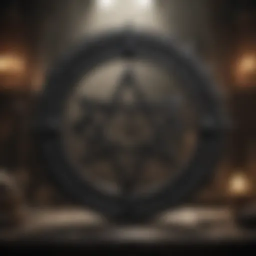 A mystical representation of black magic symbols