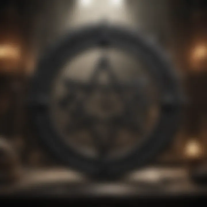 A mystical representation of black magic symbols