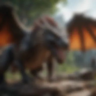 Immersive Gameplay Mechanics with Dragons A fantasy game interface featuring a dragon character