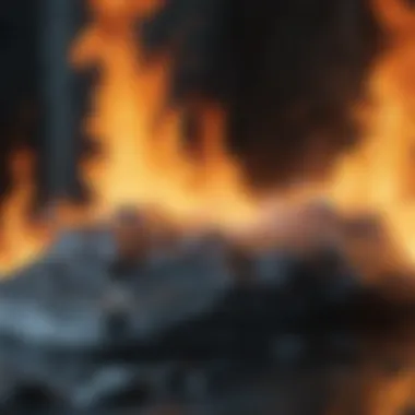 Mystical Blend of Fire and Ice Fiery and icy elements blending harmoniously in a mystical setting