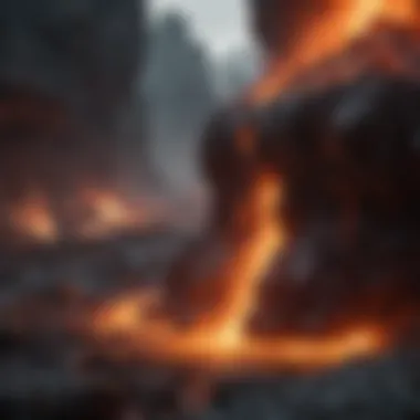 Molten Magma Formation Molten magma in earth's core