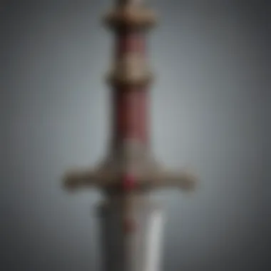 Exquisite sword with intricate engravings and a ruby hilt