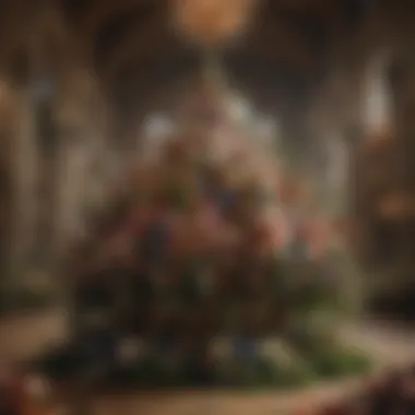 Majestic Floral Display at Royal Wedding Extravagant Floral Arrangement at Royal Wedding
