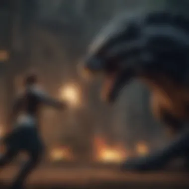 The Dauntless Warrior Fierce Knight Battling a Dragon