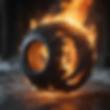 Dynamic Fire Display Fiery Blaze Captured in Motion