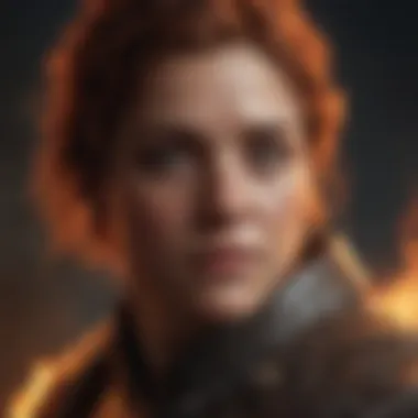 Evolution of a Key Character A key character's transformation influenced by themes of fire and blood.