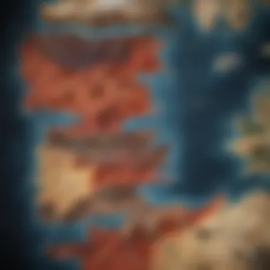 Mapping the Conflicts of Westeros An intricate map of Westeros highlighting conflicts driven by blood.