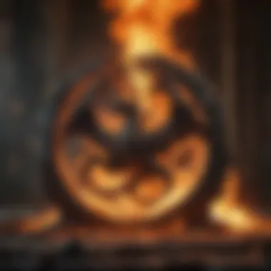The Duality of Fire in Westeros Representation of fire symbolizing destruction and renewal in Westeros.