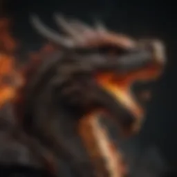 Fierce Dragon Breathing Fire