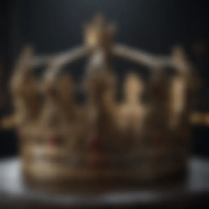 An intricate crown representing the weight of monarchy