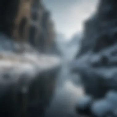 Mysterious Waters of the North Frozen Lake Beyond the Wall in Game of Thrones