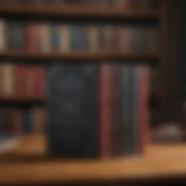 Audiobook in a Literary Collection An elegant bookshelf featuring the Game of Thrones audiobook among other classics