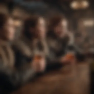 Game of Thrones bar patrons enjoying themed drinks