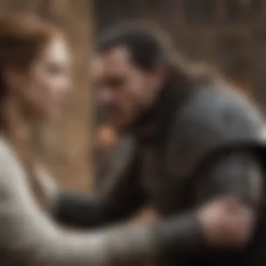 Ensemble Cast Interaction in Game of Thrones An ensemble cast moment from Game of Thrones highlighting their interactions.