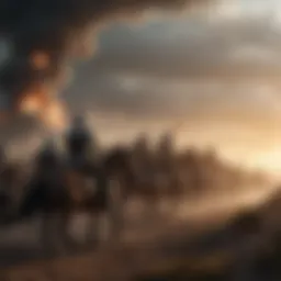 Epic battle scene from Game of Thrones