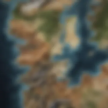 Exploring the Geography of Westeros A detailed map of Westeros showcasing the key locations from Game of Thrones
