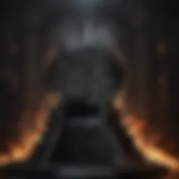 The Iron Throne surrounded by chaos