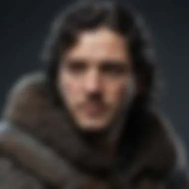 Jon Snow: The Bastard of Winterfell An intricate statue of Jon Snow depicting his brooding essence and connection to the Stark legacy.
