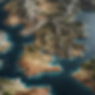 Exploring the Vastness of Westeros A detailed map of Westeros showcasing key locations