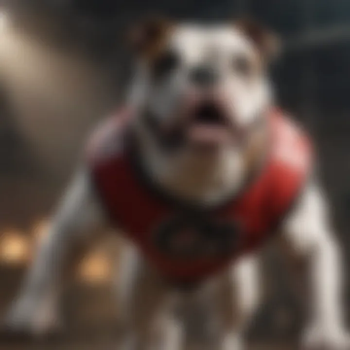 Georgia Bulldog Mascot in Action